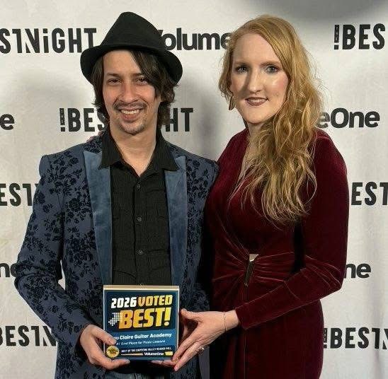 Shane Yetter teaching guitar in Eau Claire - Voted #1 Music Lesson Studio by Volume One 2026